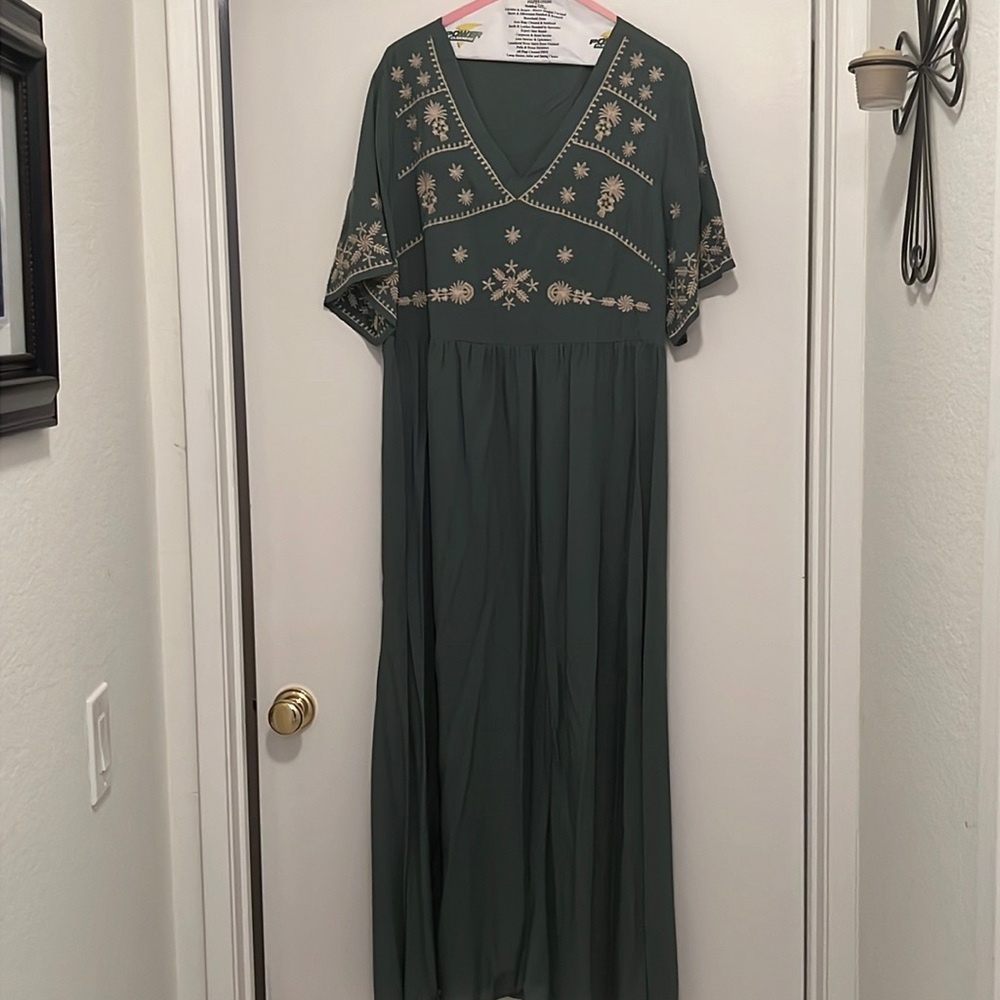 Shein 2XL sage green dress